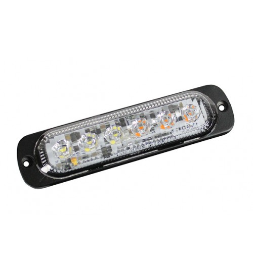 Green and Amber 6 LED Warning Light LED13GA